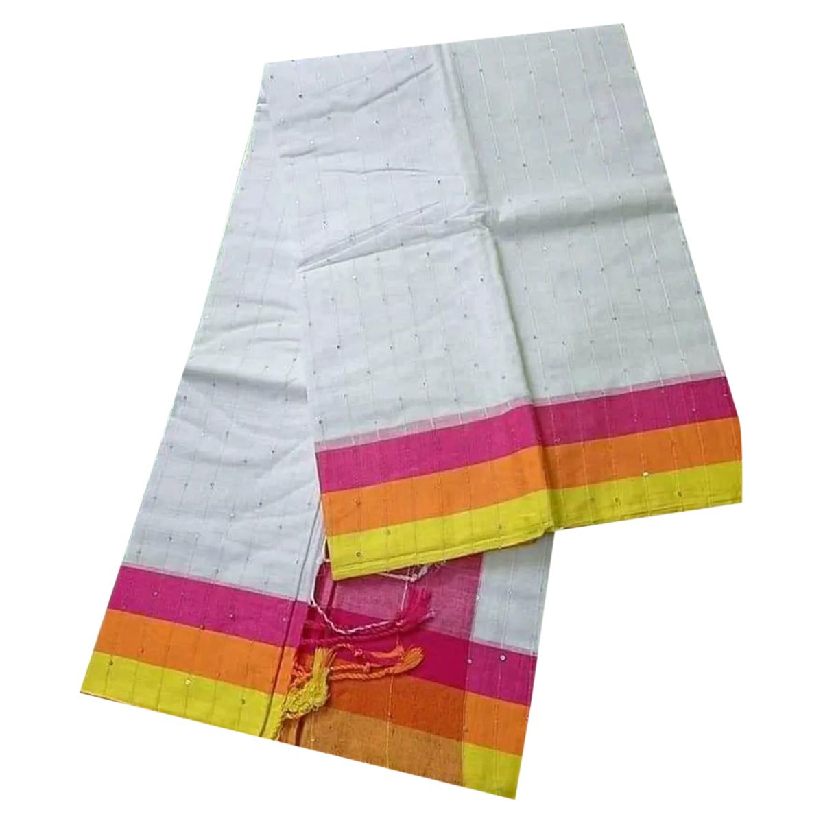Exclusive Multicolor half silk saree. tangail half silk saree
