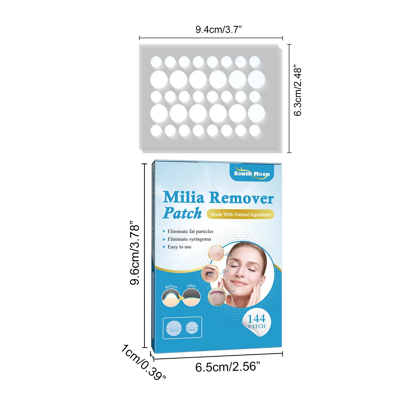 New 144patch/Box Milia Remover Eye Cream Nourishing Moisturizing Repair Smoothing Eye Patches Eyes Pad. 