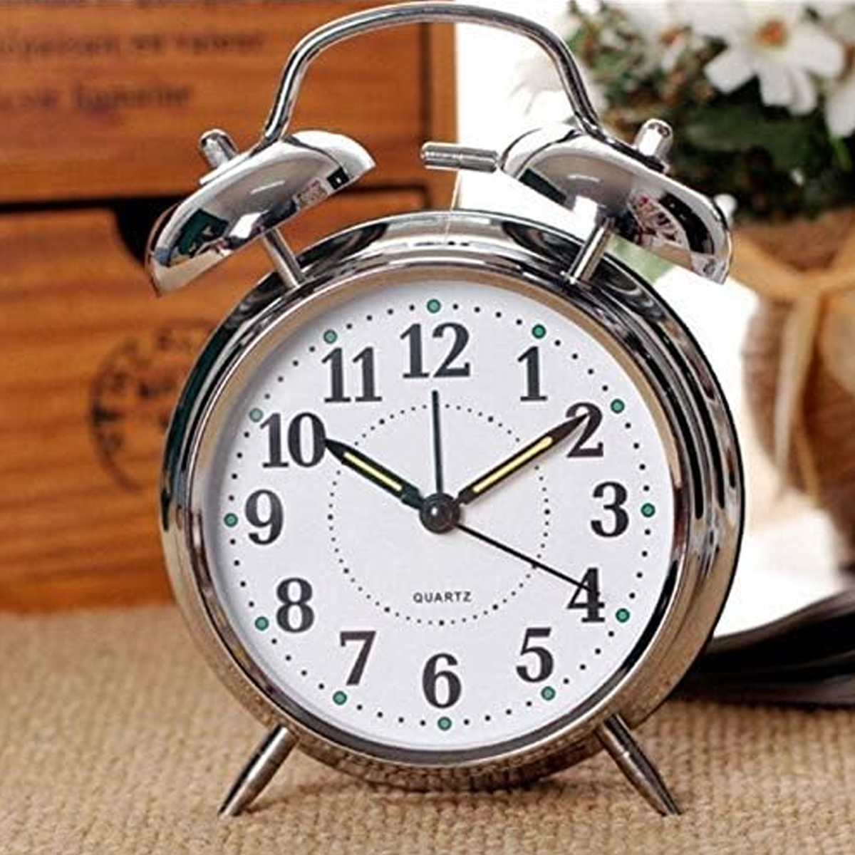 Alarm Clock/Twin Bell Table Clock - Loud Alarm Clock - Stylish Timekeeping for Home Office & Students - Vintage Retro Classic - wall clock. 
