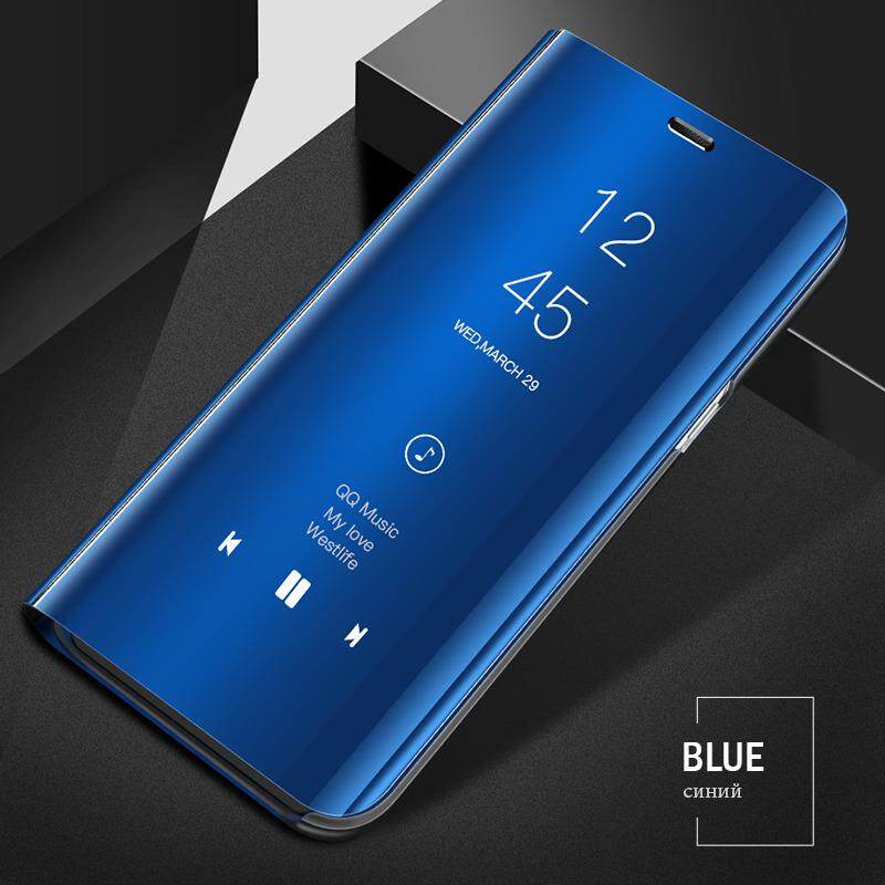 Luxury smart Clear View mirror case for Samsung Galaxy S8 case cover leather flip case stand phone case for Samsung S8 case. 
