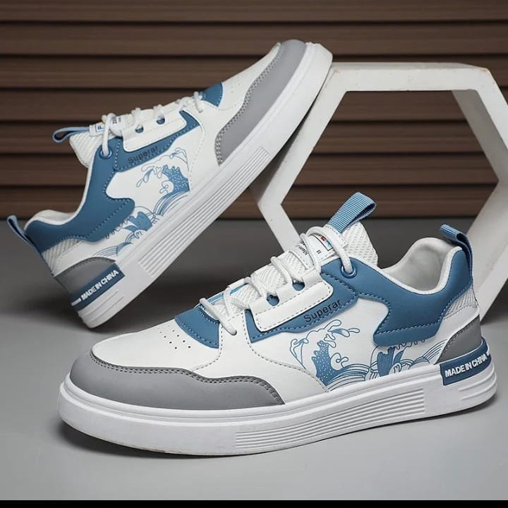 Sneakers for Men All Season Indispensable-Quality Fabric Durability-Stylish Superior Sports Style in Blue & Green Color