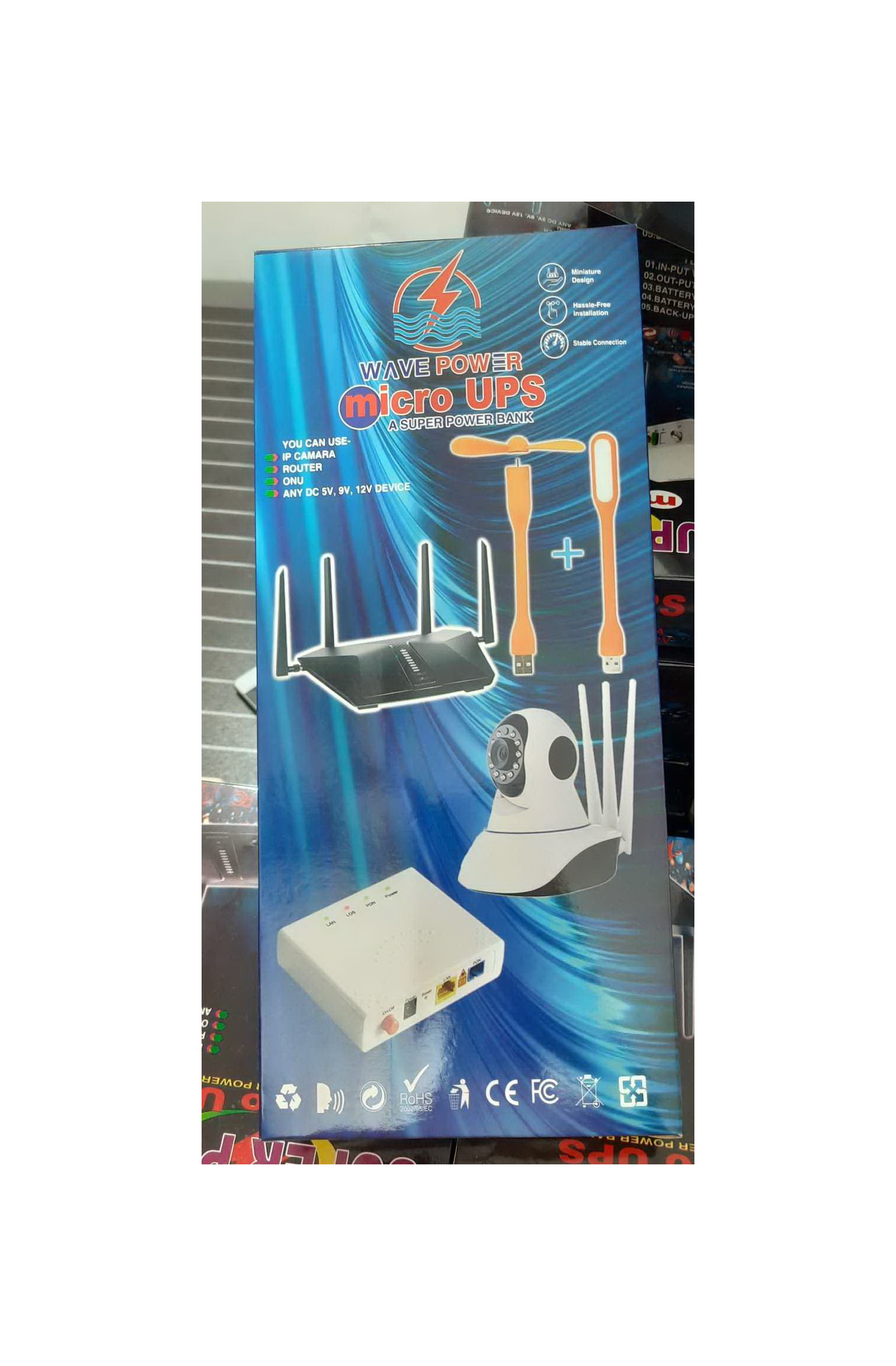 Smart Mini Ups With 5V / 9V / 12V DC and USB 5V output 13500MAH is compatible with router onu cctv camera etc.. 