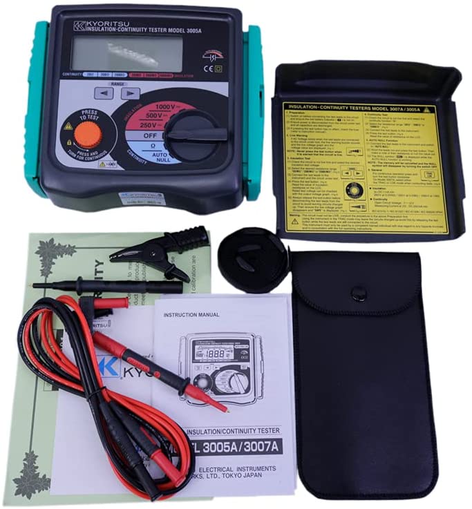 Kyoritsu 3005A Digital Insulation Continuity Testers Test voltage 250V/500V/1000V Model 3005A  - Kings Trading. 