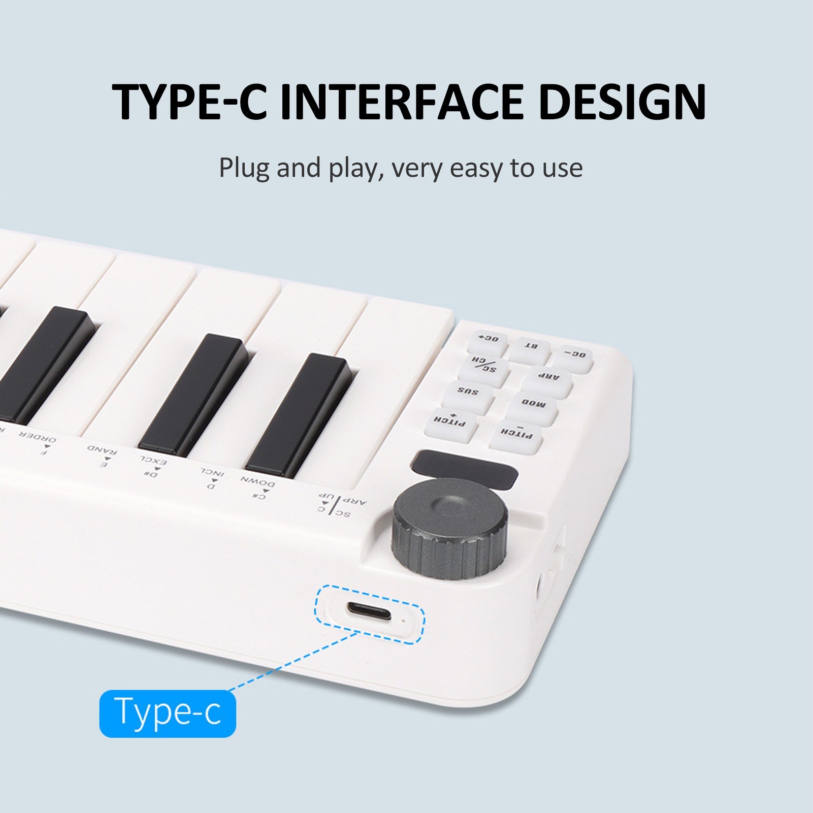 Contrôleur De Clavier MIDI USB M-VAVE 25 Touches Togo