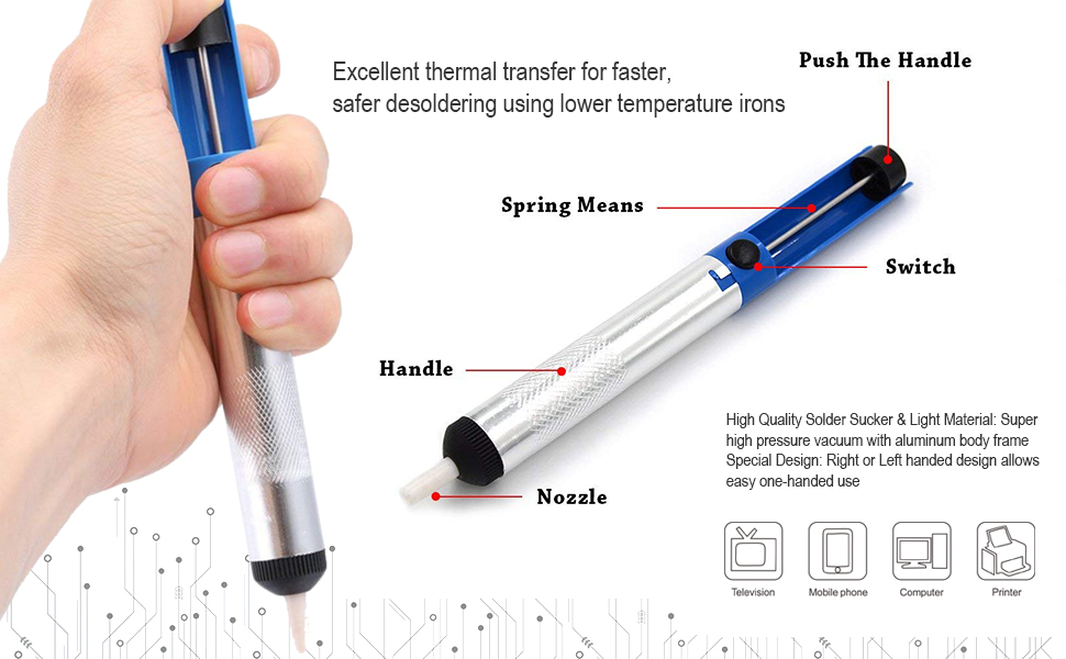Solder Sucker- desoldering pump Vacuum Pump Solder Remover High quality Solder Sucker. 