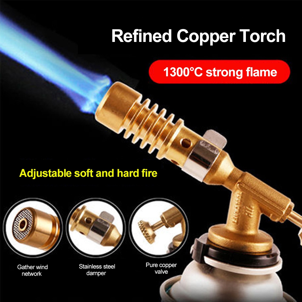 Portable Gas Torch Blowtorch Copper High Temperature Welding Torch Brazing Solder. 