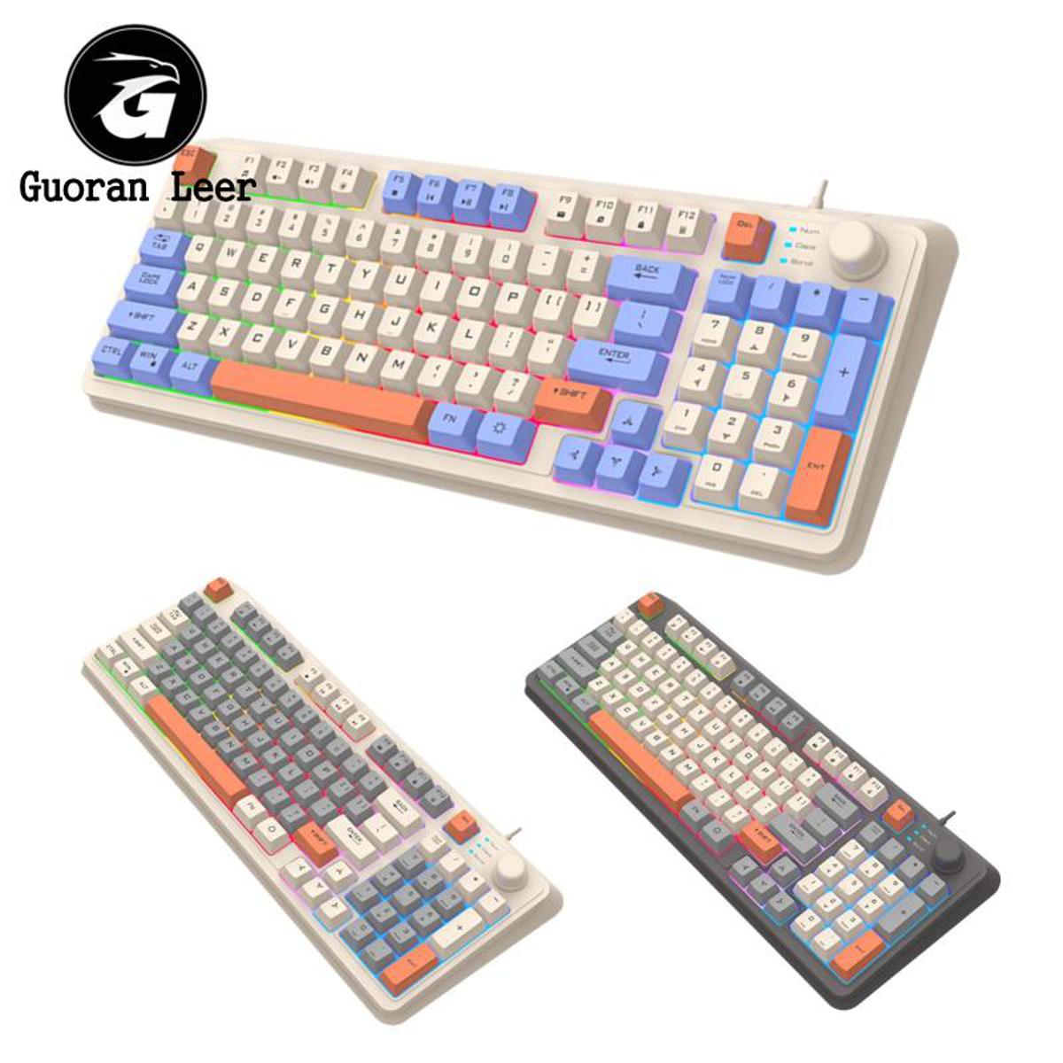 K82 Gaming Keyboard Wired Compact PC Keyboard With Number Pad 94 Keys For Computer Laptop