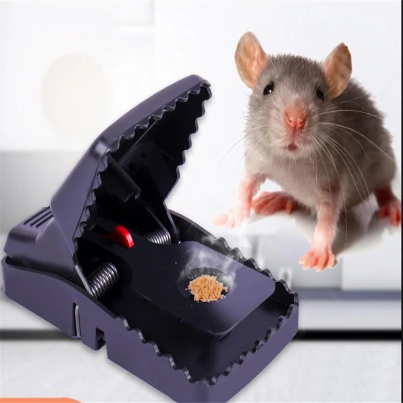 Mouse ??Trap Reusable Rat Catch Spring Trap Black Plastic Hamsters Mouse Snap Trap