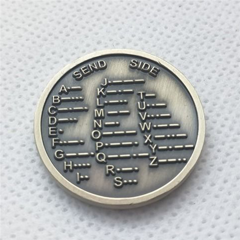 CW Morse Code Commemorative Coins CW Training Coin Morse Code Training Coin for Novice Radio Enthusiasts. 