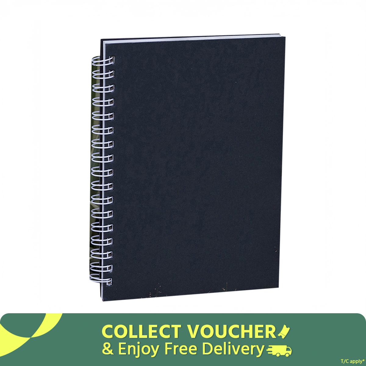 Executive Series Black Spiral Compress Notebook