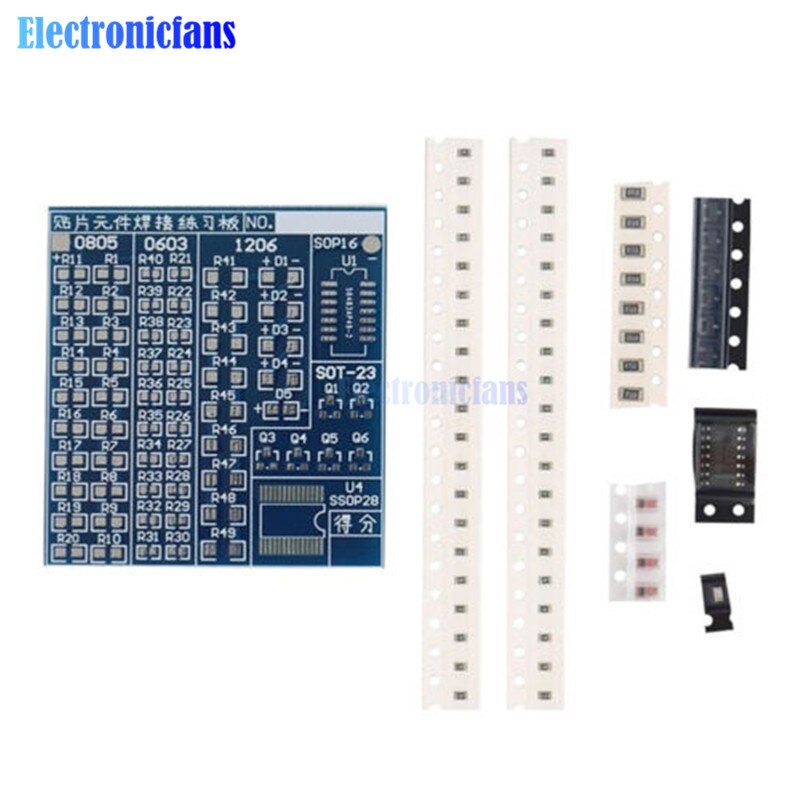 【happy one】SMT SMD Component Welding Board Soldering Practice Kit Best diy electronic Component 5V. 