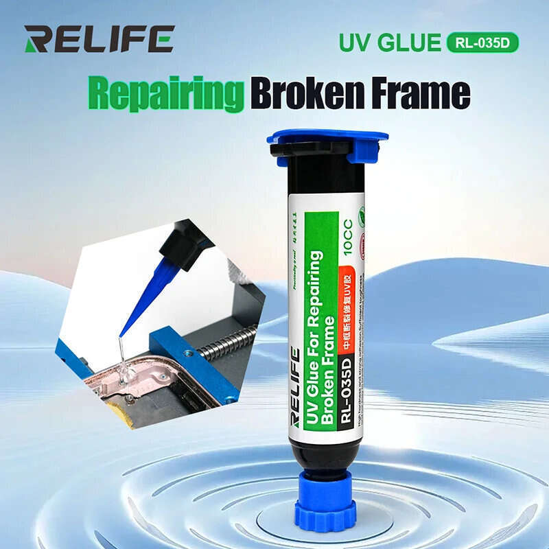 RELIFE RL 035D Repairing Broken UV Glue Strong adhesion and high hardness Fast curing Repair broken Middle Frame Tools