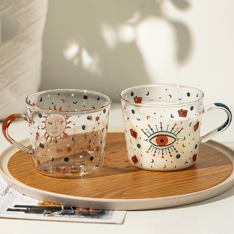 Creative Cartoon Flower Coffee Mug Home Office Glass Water  Cup Handgrip Milk Breakfast Drinkware Cup DROPSHIPPING. 