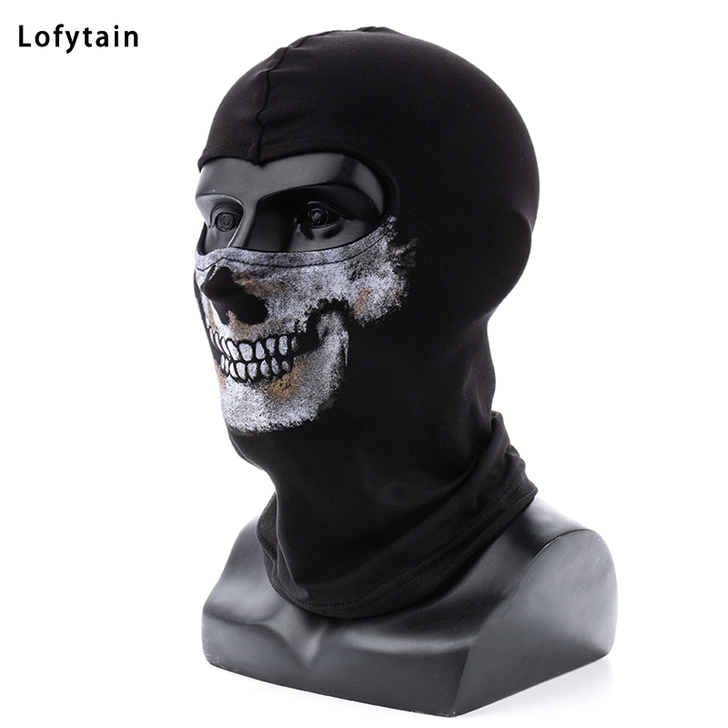 Lofytain COD:MW2 Ghost Skull Balaclava Ghost Simon Riley Face War Game Cosplay Mask Protection Skull Pattern Balaclava Mask. 