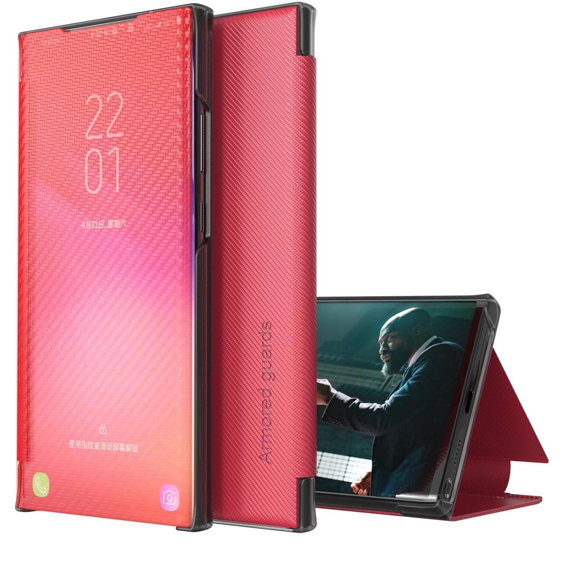 lthmy case for Samsung Galaxy S8 Plus Thin Slim Carbon Fiber Translucent Smart View Flip Stand Full Body Protective Cover Thin Slim Carbon Fiber Translucent Smart View Flip Stand Full Body Protective Cover