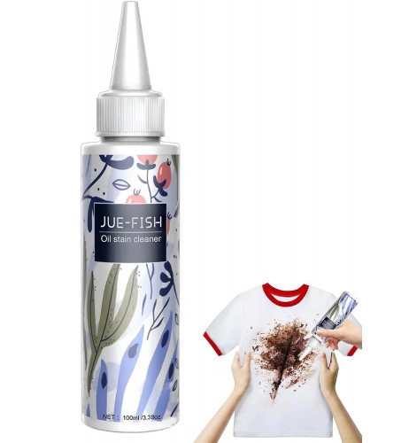 Jue-Fish Oil Stain Cleaner 100ml -- Removes stains from clothes ( JUST WoW ). 