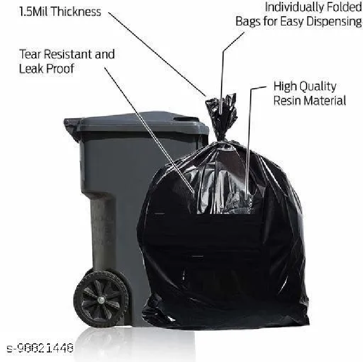 BLACK (24" X18") 100PCS Trash Bag / Poly Bag / Garbage Bag / Moyla Felar Bag / Polibag. 