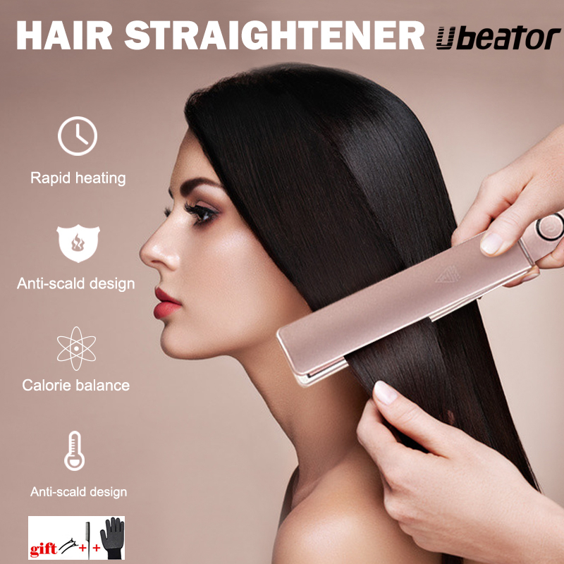 Ubeator -Tourmaline Ceramic Heating Hair Straighteners Flat Iron
