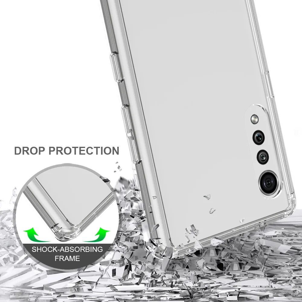 Slim HD Clear Acrylic Case for LG Velvet 5G Hybrid Shockproof Cover Soft TPU Frame with Hard Back Shell Celula Fundas Capa. 