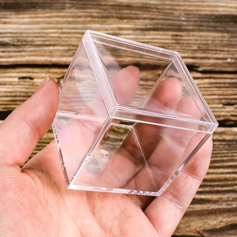 1/3/5pcs Clear Acrylic Candy Box Transparent Plastic Square Cube Box Chocolate Packaging Storage Containers Display Box. 