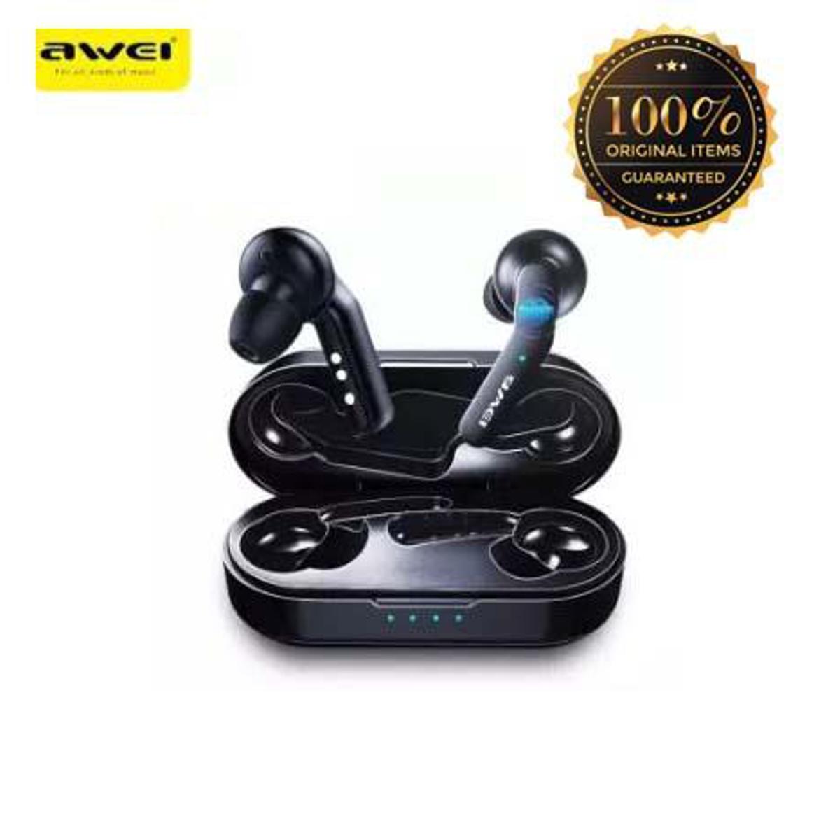 AWEI T10C TWS 5.0 IPX4 Bluetooth True Wireless Earbuds Touch Control Noise Cancelling Volume Control Super Bass Sound With Mic