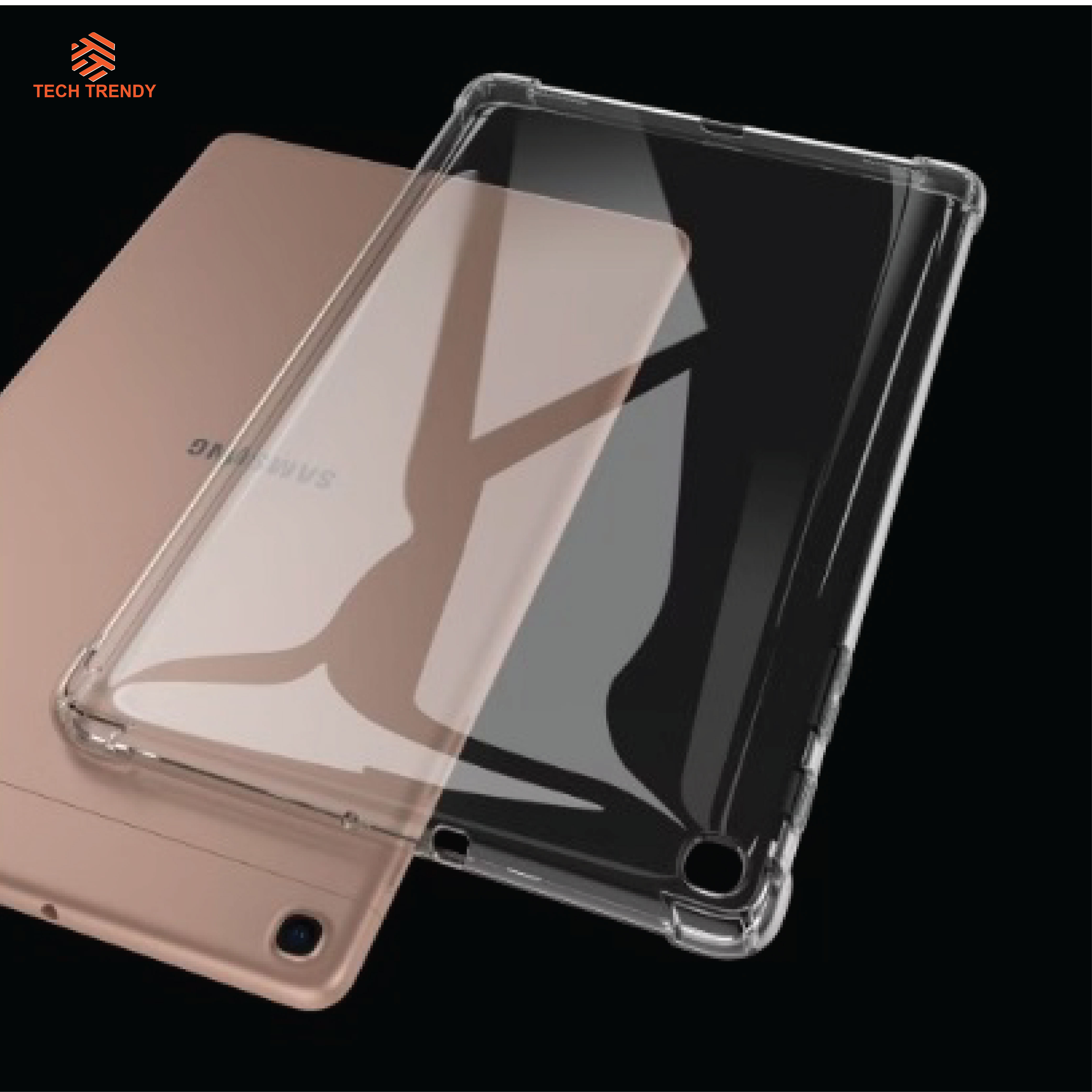 Samsung Galaxy Tab A 10.1 (2019) SMT510/SMT515 Crystal Clear Transperent Tablet Cover + Glass Protector For Samsung Galaxy Tab A 10.1 (2in1 Combo). 