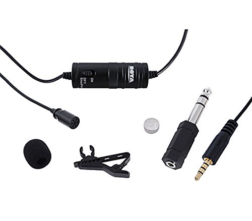 Boya BYM1 Omnidirectional Lavalier Condenser Microphone with 20ft Audio Cable (Black) - Microphone - Microphone - মাইক্রোফোন. 