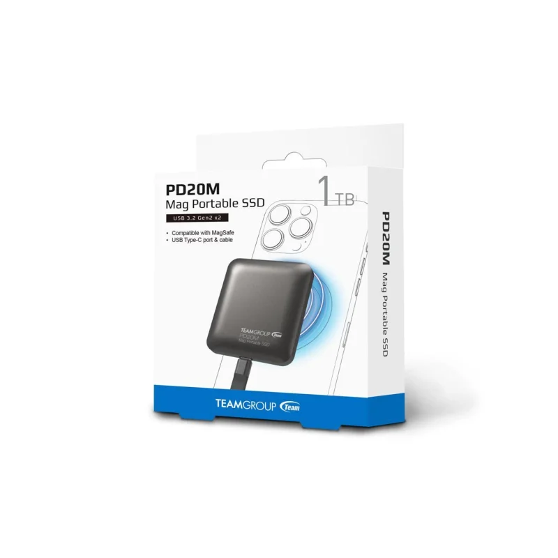 TEAMGROUP PD20M Mag 1TB Type C USB3.2 Gen 2 Portable SSD