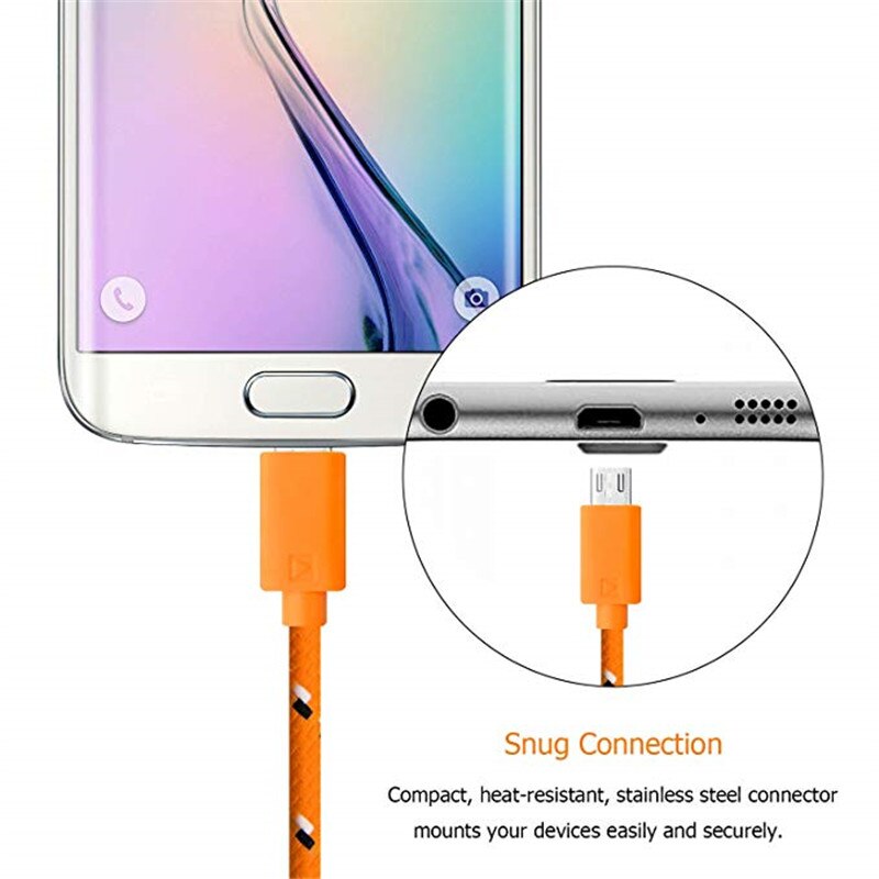 【happy one】Metal Micro USB for Sony Xperia Z1 Z2 Z3 Z4 Z5 L36H L39H Charger Cable for ZTE Blade S6 L3 3 X3 V9 Vita Data. 