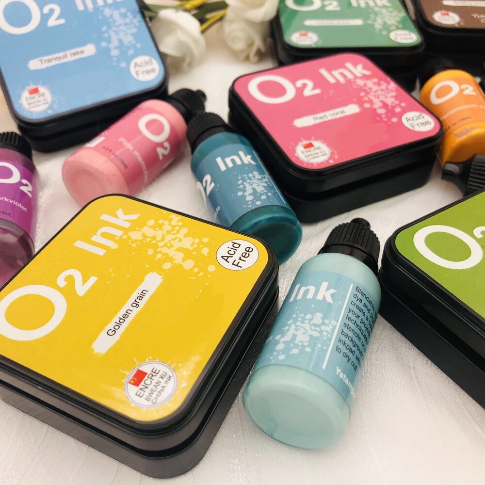 Alinacutle Water-reactive Oxide Ink Pads Stamping Tools For Clear Stamps Scrapbooking Handmade Craft Art Paint Ink Pad. 