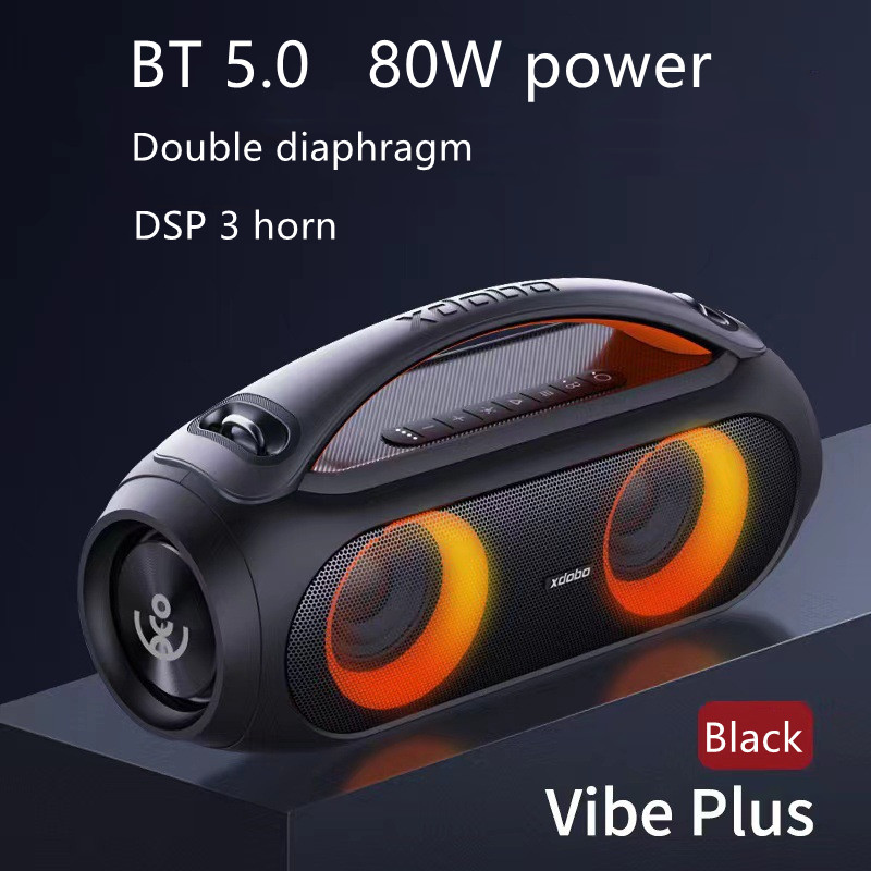 XDOBO Vibe Plus 80W Portable Bluetooth Speaker Wireless Soundbar BT5.0 TWS Sound Box Boombox Audio Player. 