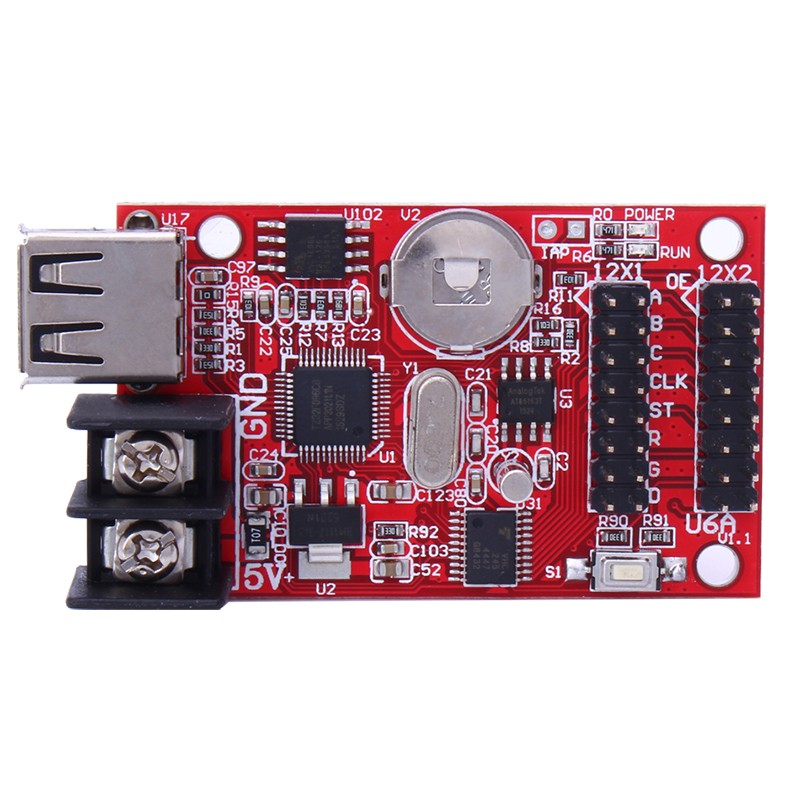 P10 Outdoor Red Green White LED module DIP 32*16 + HD-U6A Led Controller + 5V A Power Supply Combo Package for Single color LED display Scrolling message led sign Digital Clock