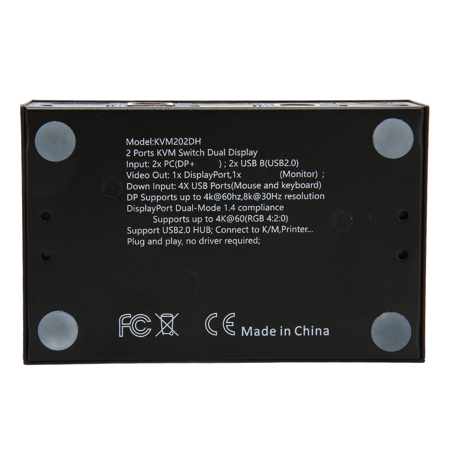 DP Dual Monitor KVM Switch Metal USB 2.0 Port Dual Mode Supports 4K 60Hz USB KVM Switch for Teaching for Performance. 