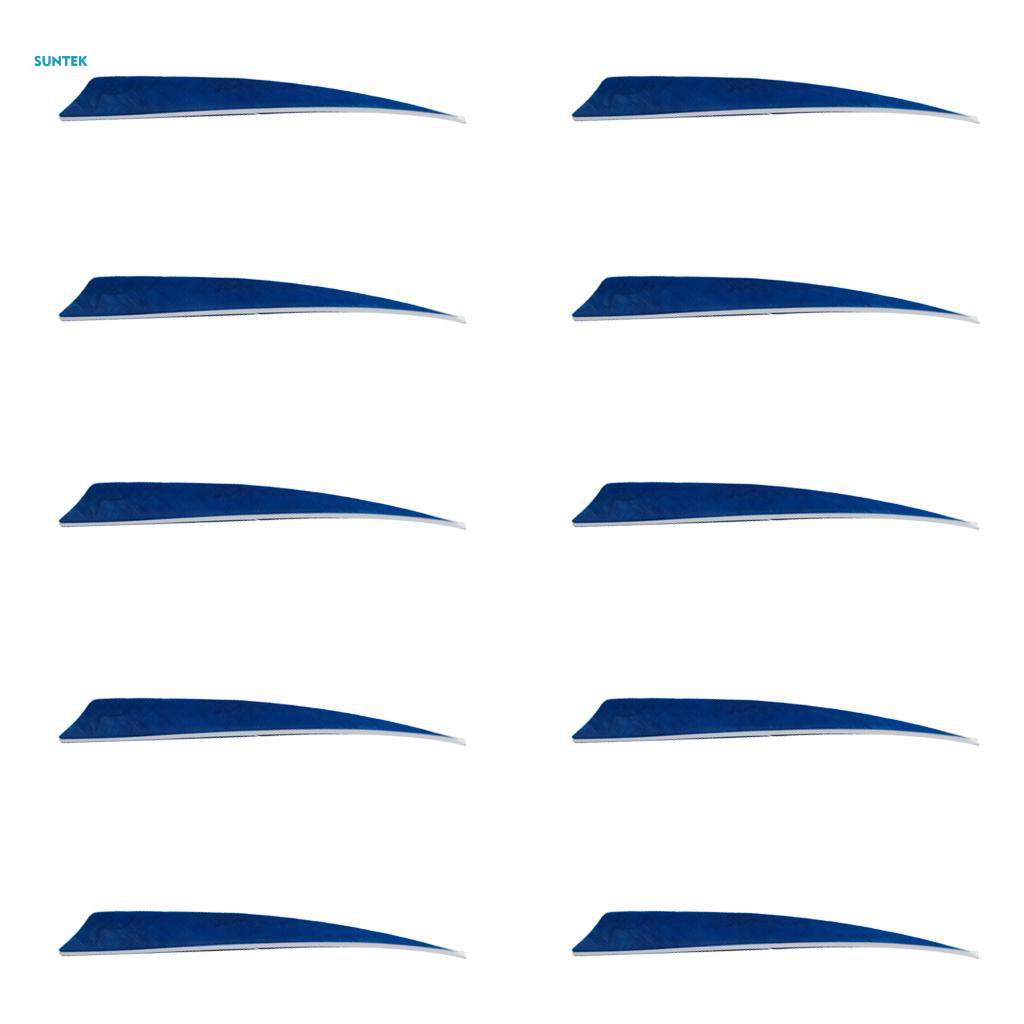 5x10 Pieces Shield Cut Archery Arrow Feather Fletching DIY Blue. 