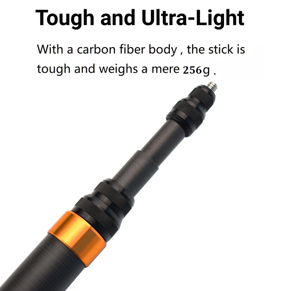 290cm 3m Carbon Fiber Invisible Extended Edition Selfie Stick For Insta360 X4 X3 ONE RS Accessories For GoPro Insta 360. 