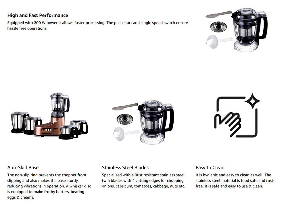 Panasonic MX-AC560 9-in-1 Super Mixer Grinder. 