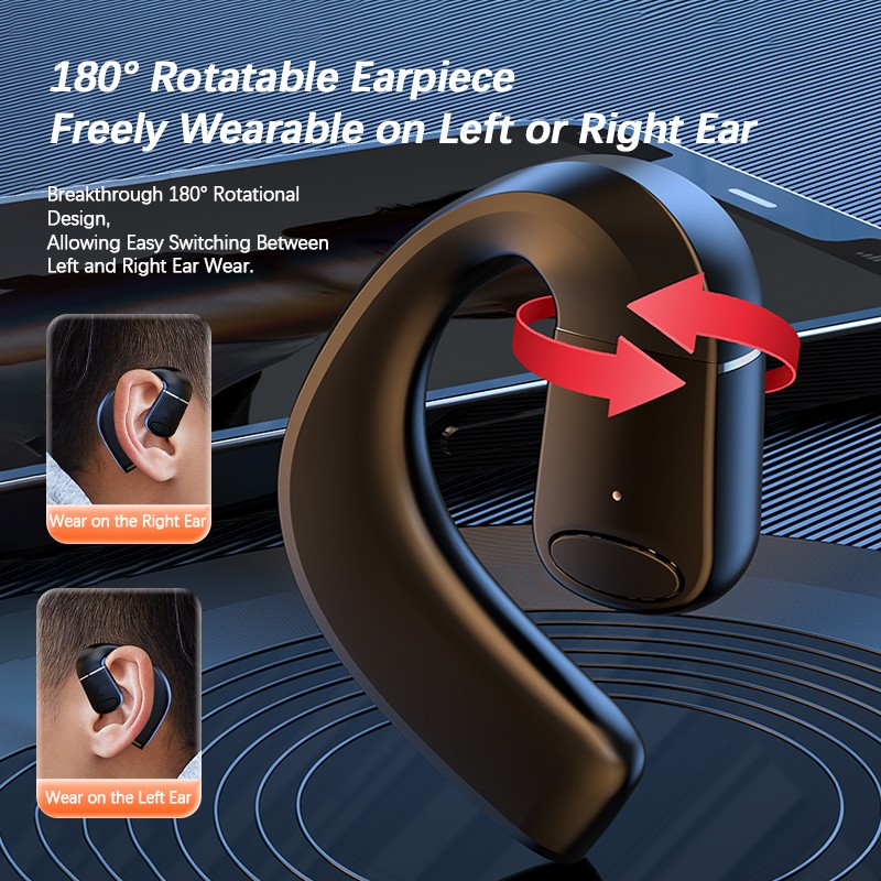 V7 V5.4 Bluetooth earphone Digital open type non in ear hanging ear type single ear,180 ° rotation for both left and right ears. 