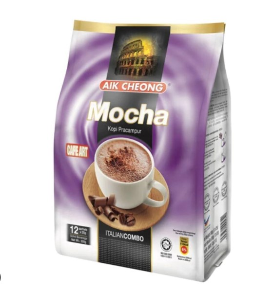 Aik Cheong Mocha Instant Coffee 300g (25g x 12 sachets). 