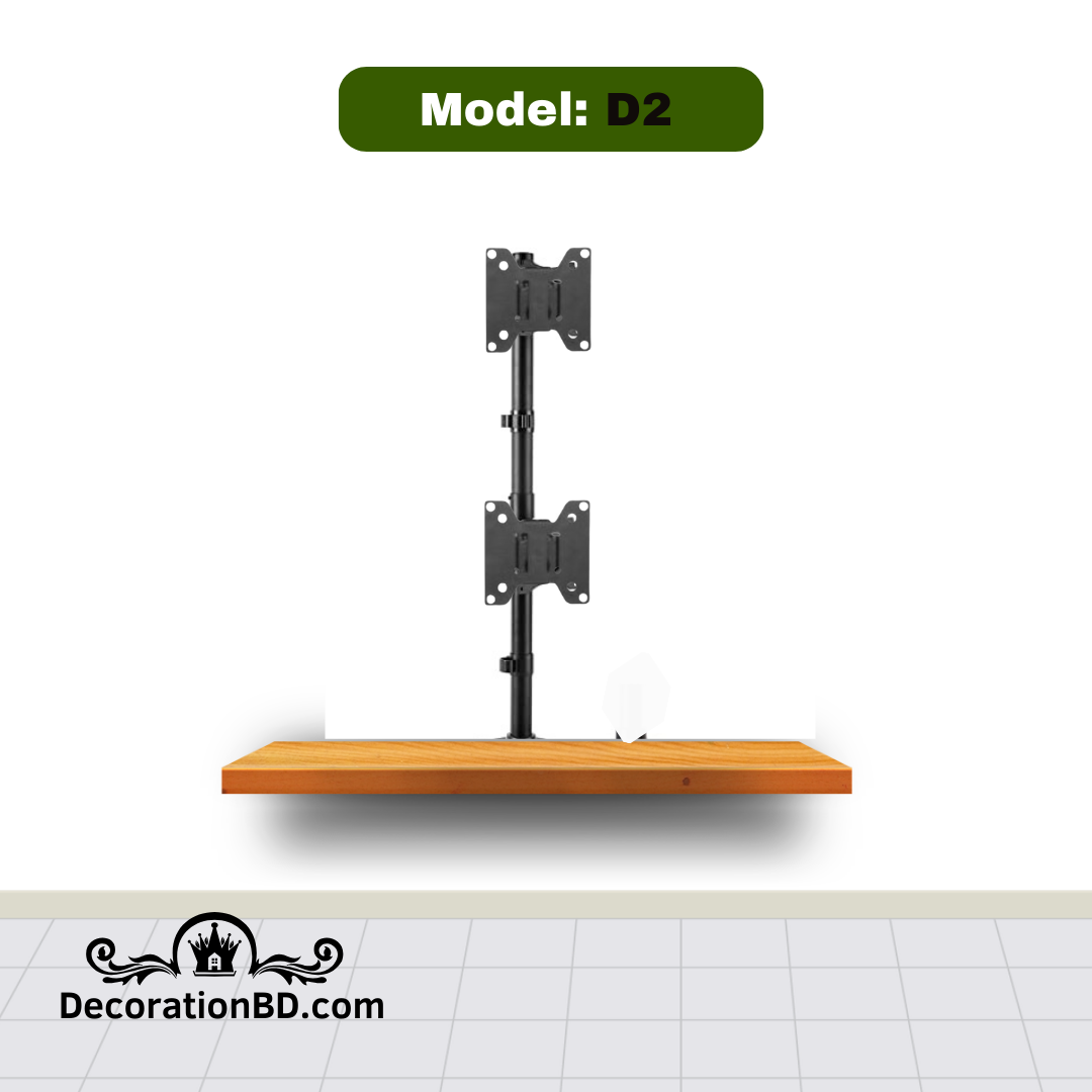Dual monitor Stand (Vertical ) desk mount for 10"-27" monitor.Load Capacity upto 14Kg per monitor -(100% Local-made). 