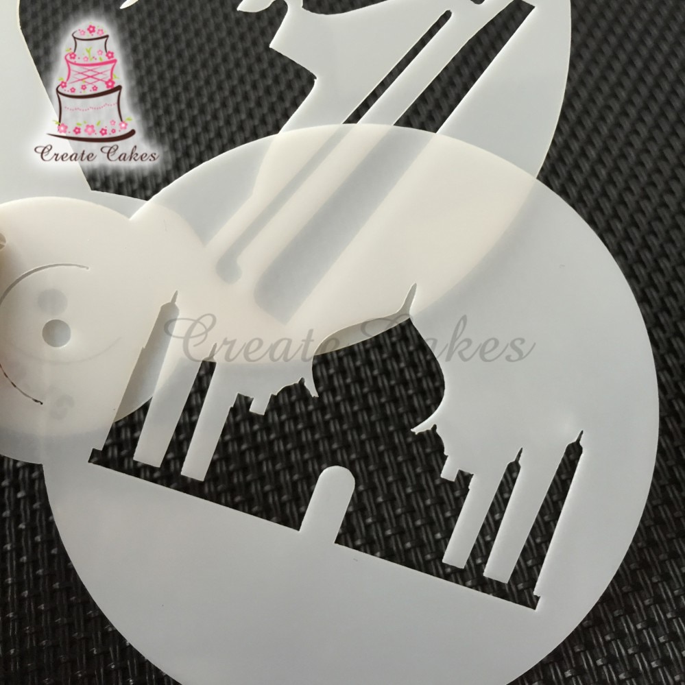 【happy one】Eiffel Tower Cookie& Decorative Stencils Petronas Twin Stencil for Cake Plastic Coffee Stencil ST-866. 