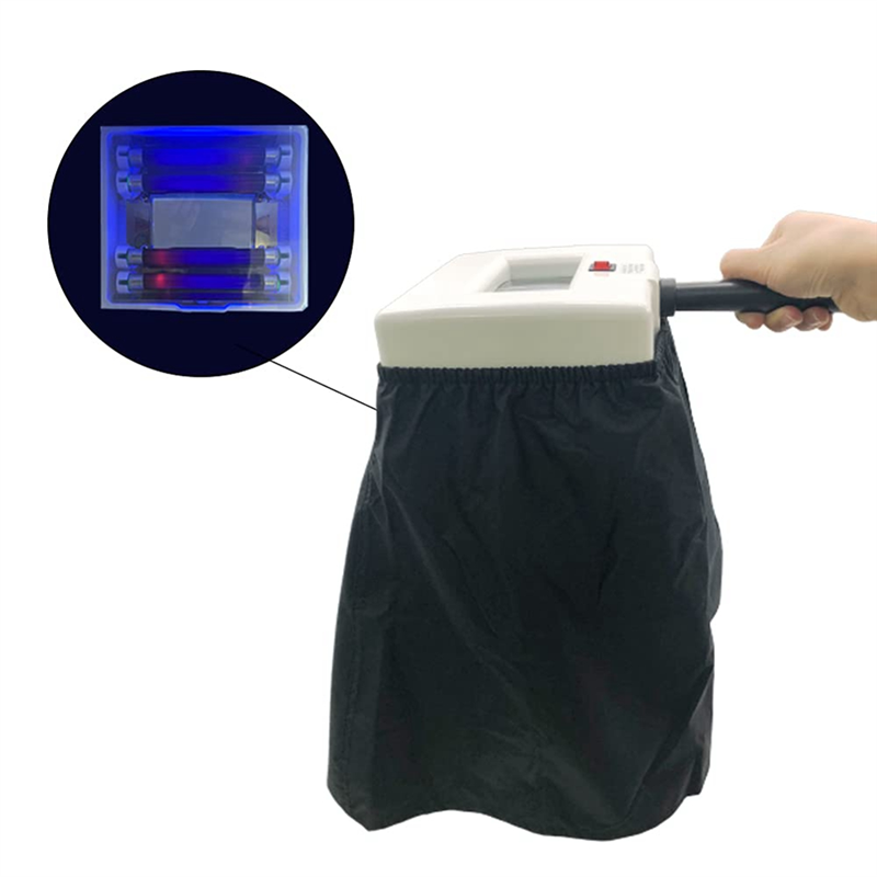 Woods Lamp Skin Analyzer Portable Magnifying Analyzer Facial Woods Lamp White&Black with Shade Cloth for Skin Testing US Plug. 