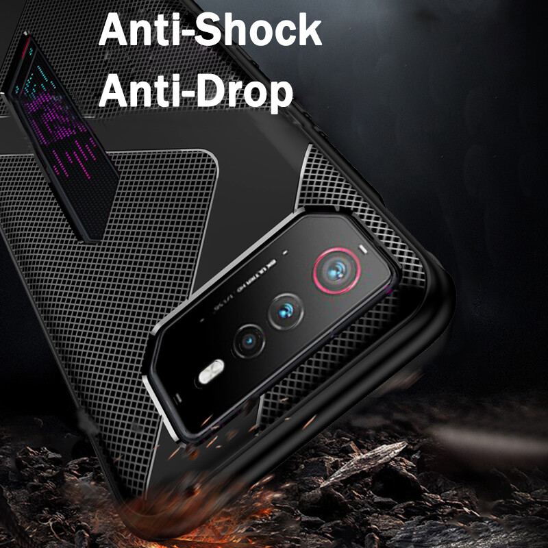 Phone Case Asus Rog 6 Pro Back Cover Ultra-thin Shockproof Cross Design Heat Dissipation All Inclusive Soft Casing for Asus Rog Phone 6 Pro Cases. 