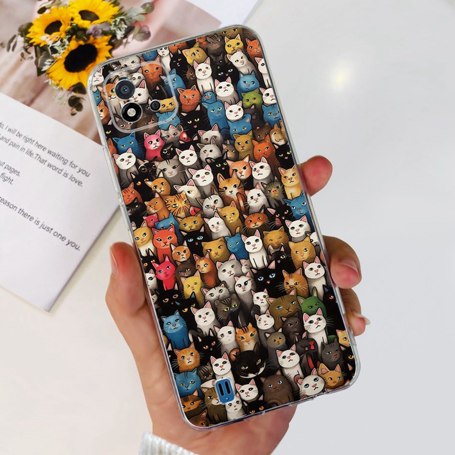 2024 Newest Lovely Case For Realme C11 2021 (RMX3231) / C11 2020 (RMX2185) Soft Silicone TPU Cover For RealmeC11 C 11 Phone Case. 