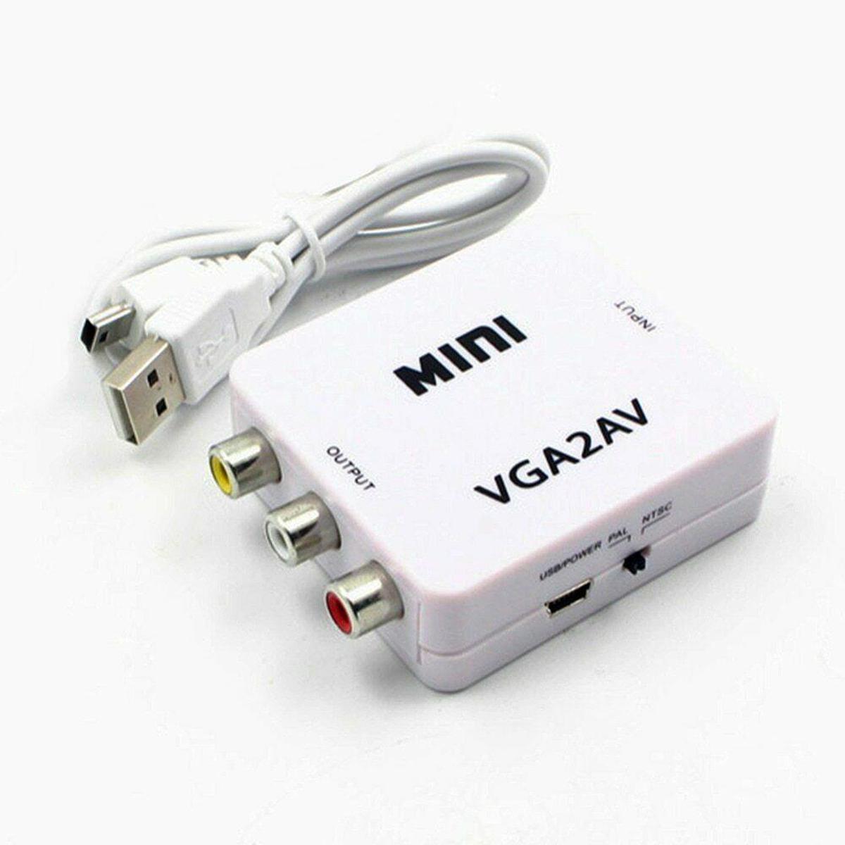 VGA to RCA AV Converter with 3.5mm Audio VGA 2 AV