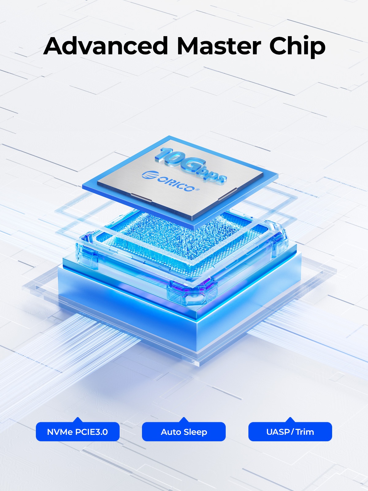 ORICO TC20-M2-10G 2230 M.2 NVMe SSD Enclosure. 