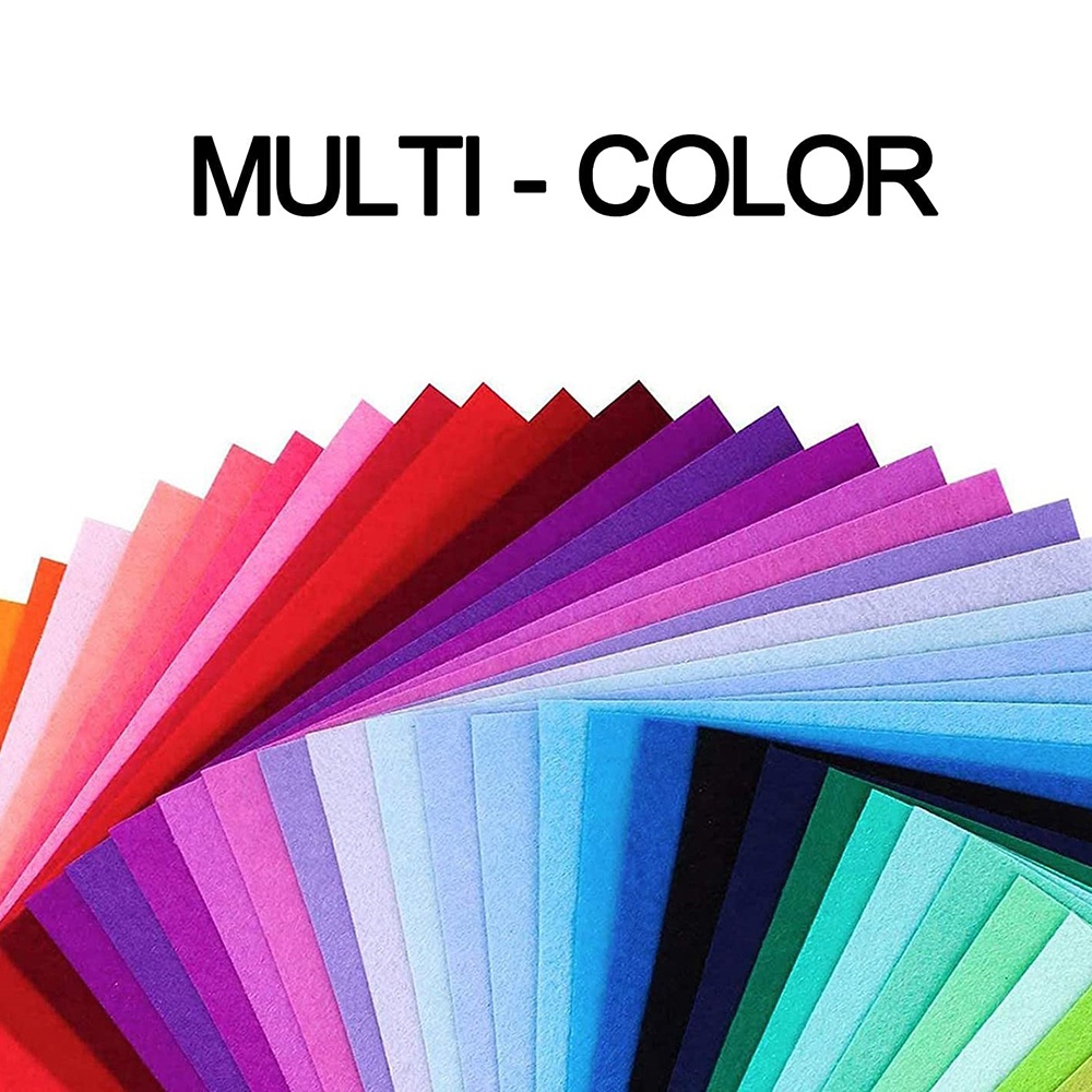 40Pcs Felt Fabric Squares DIY Craftwork Felt Crafts Assorted Colors Textile Fuzzy Fabrics for Scrapbooks Sewing. 