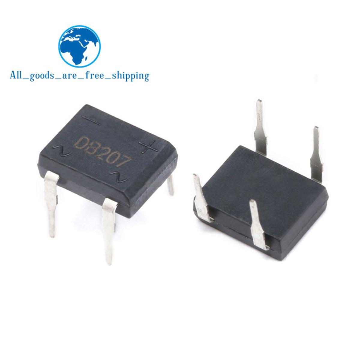 【Mary DAI Store】10pcs/lot diode bridge DB207 DIP-4 DB207S DIP4 1000V power diode rectifier 1000v components