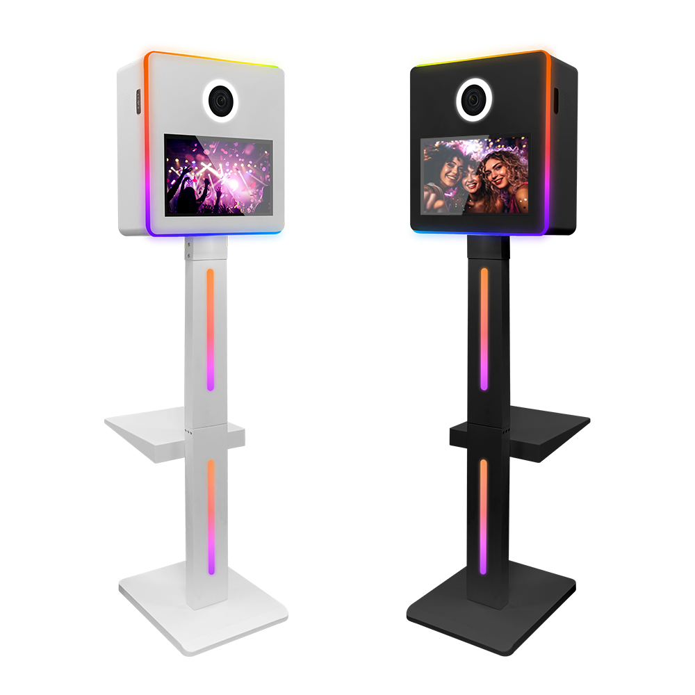 DSLR Photo Booth Machine 15.6 inch Touch Screen Selfie Kiosk Camera Photo Booth for Party Events. 