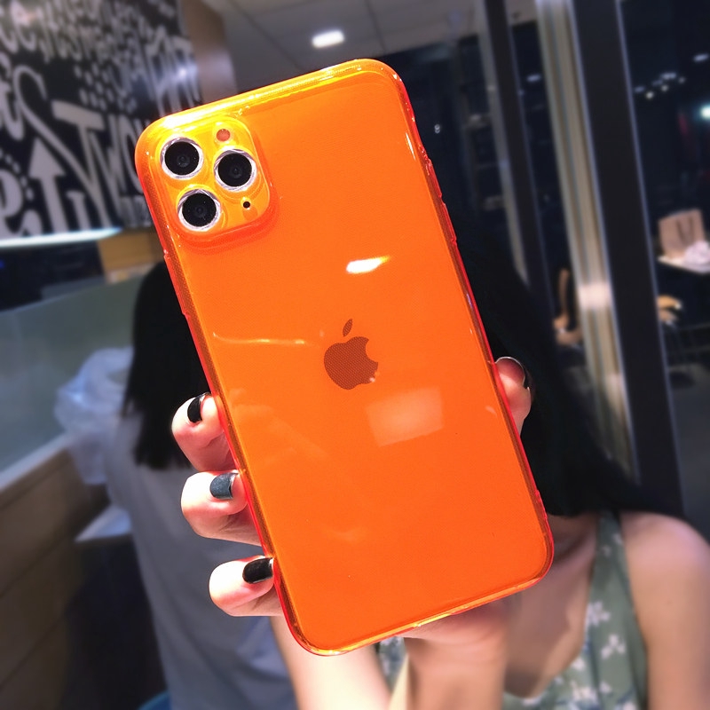 Fashion Neon Fluorescent Phone Case Casing iPhone For iPhone 11 case For iPhone 13 12 11 Pro Max XR X XS MAX 7 8 Plus case Transparent Cases Soft Silicone Back Cover casing iphone 11 case iphone 13 pro max casing iphone case. 