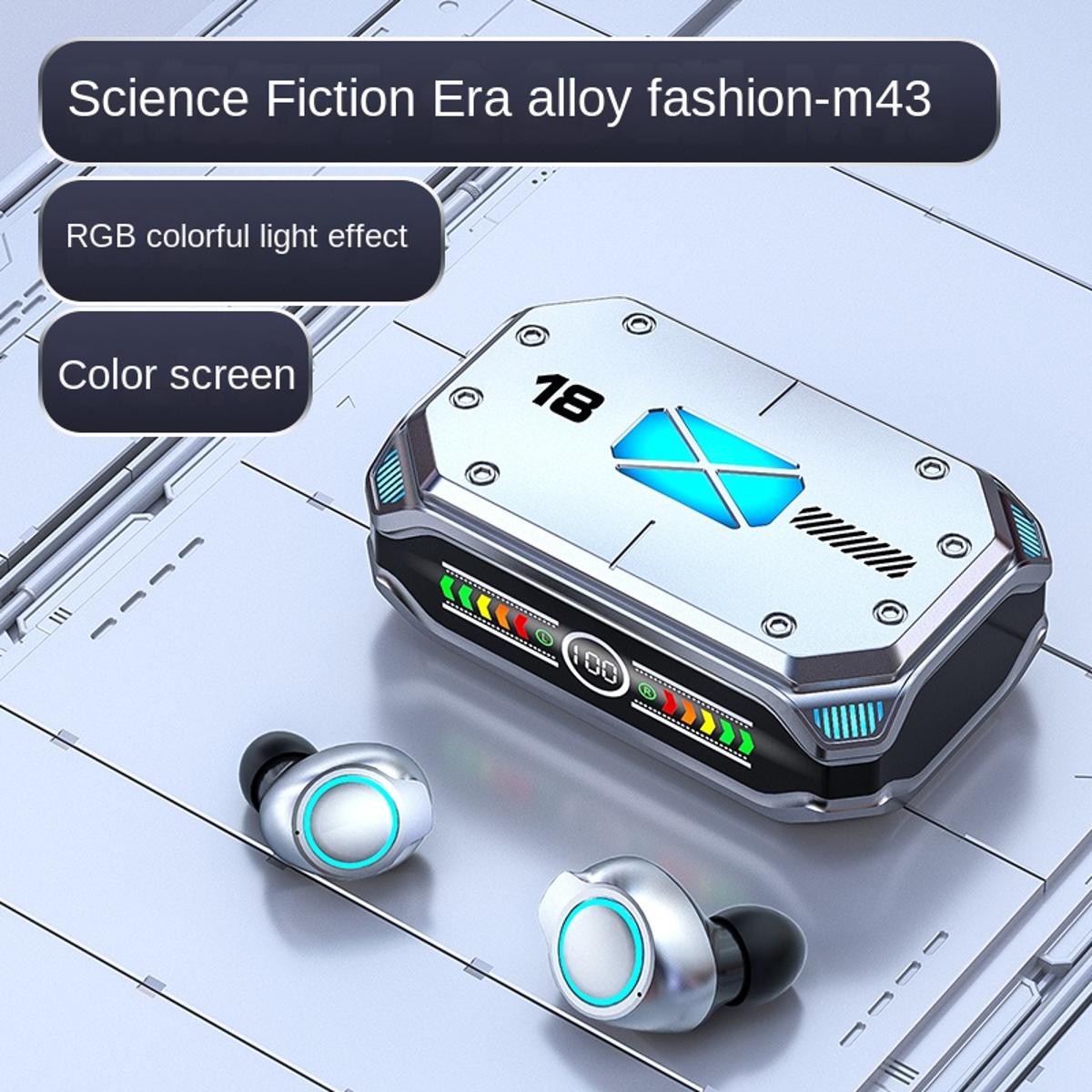 M43 Tws Wireless Headphones Bluetooth-compatible 5.3 Binaural Gaming Headset  Touch Control Mini Earphones